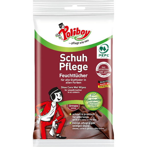 Produkt POLIBOY Wilgotne ściereczki do skórzanych butów POLIBOY Schuh Pflege 10 szt 014556