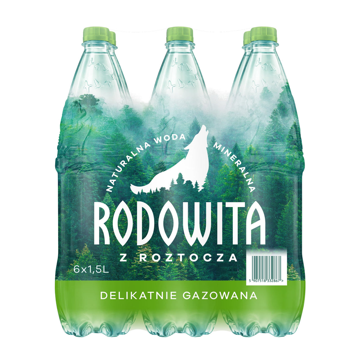 Produkt RODOWITA Woda mineralna RODOWITA z Roztocza delikatnie gazowana 6x 1,5 l kaucja K_005333_6
