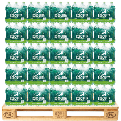 Produkt RODOWITA Woda Woda mineralna RODOWITA z Roztocza delikatnie gazowana Paleta 684x 1l K_039303_684