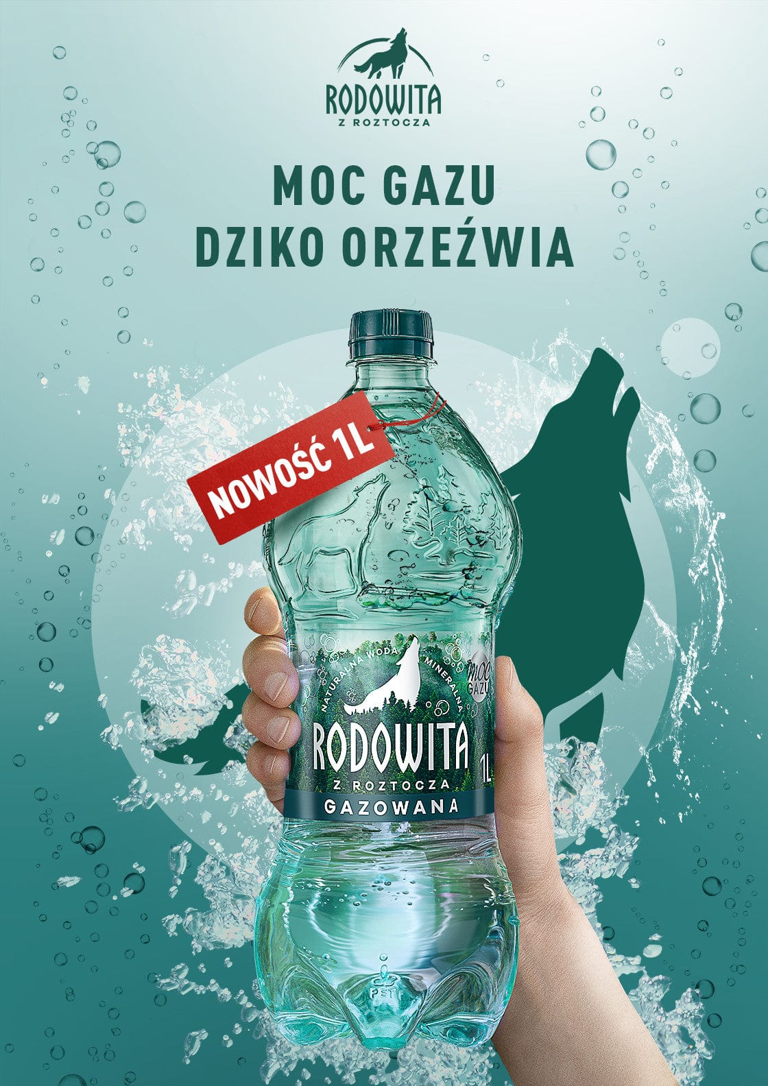 Produkt RODOWITA Woda Woda mineralna RODOWITA z Roztocza gazowana Paleta 684x 1l K_045223_684