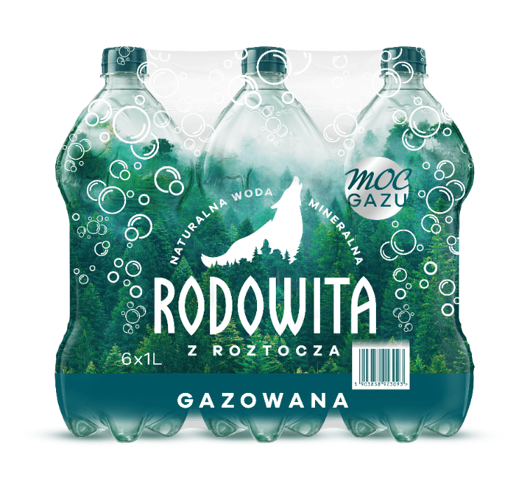 Produkt RODOWITA Woda Woda mineralna RODOWITA z Roztocza gazowana Paleta 684x 1l K_045223_684
