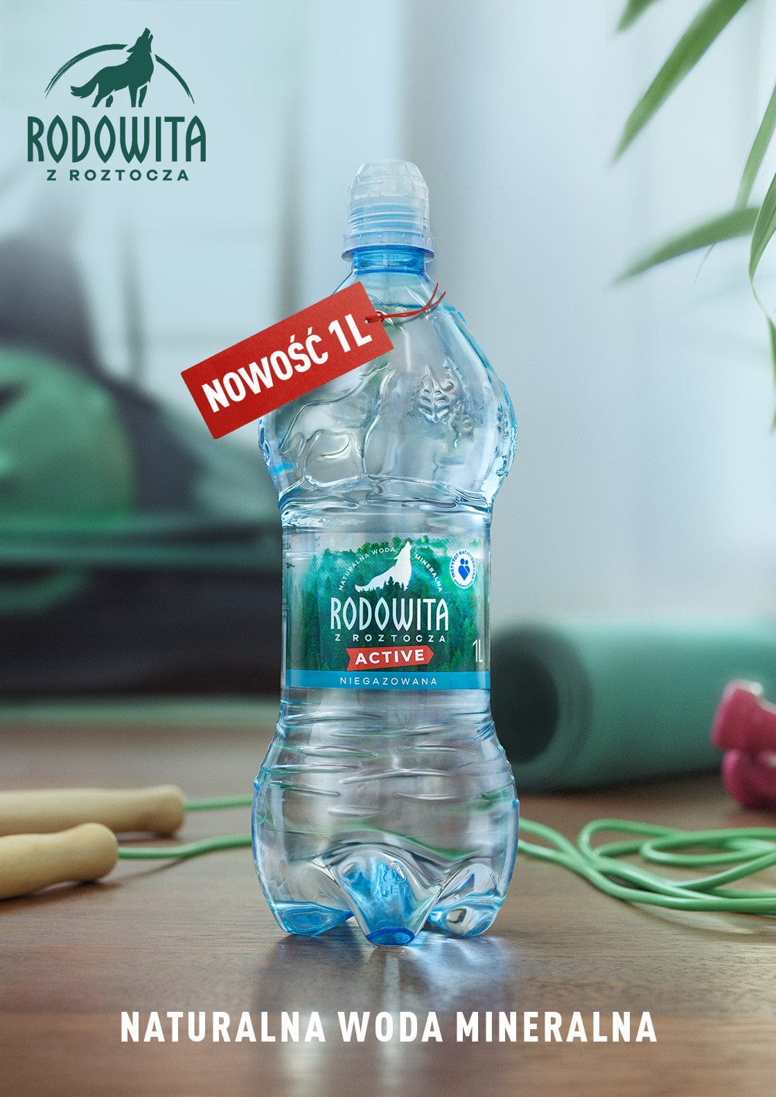 Produkt RODOWITA Woda Woda mineralna RODOWITA z Roztocza niegazowana Active Paleta 684x 1l K_045224_684