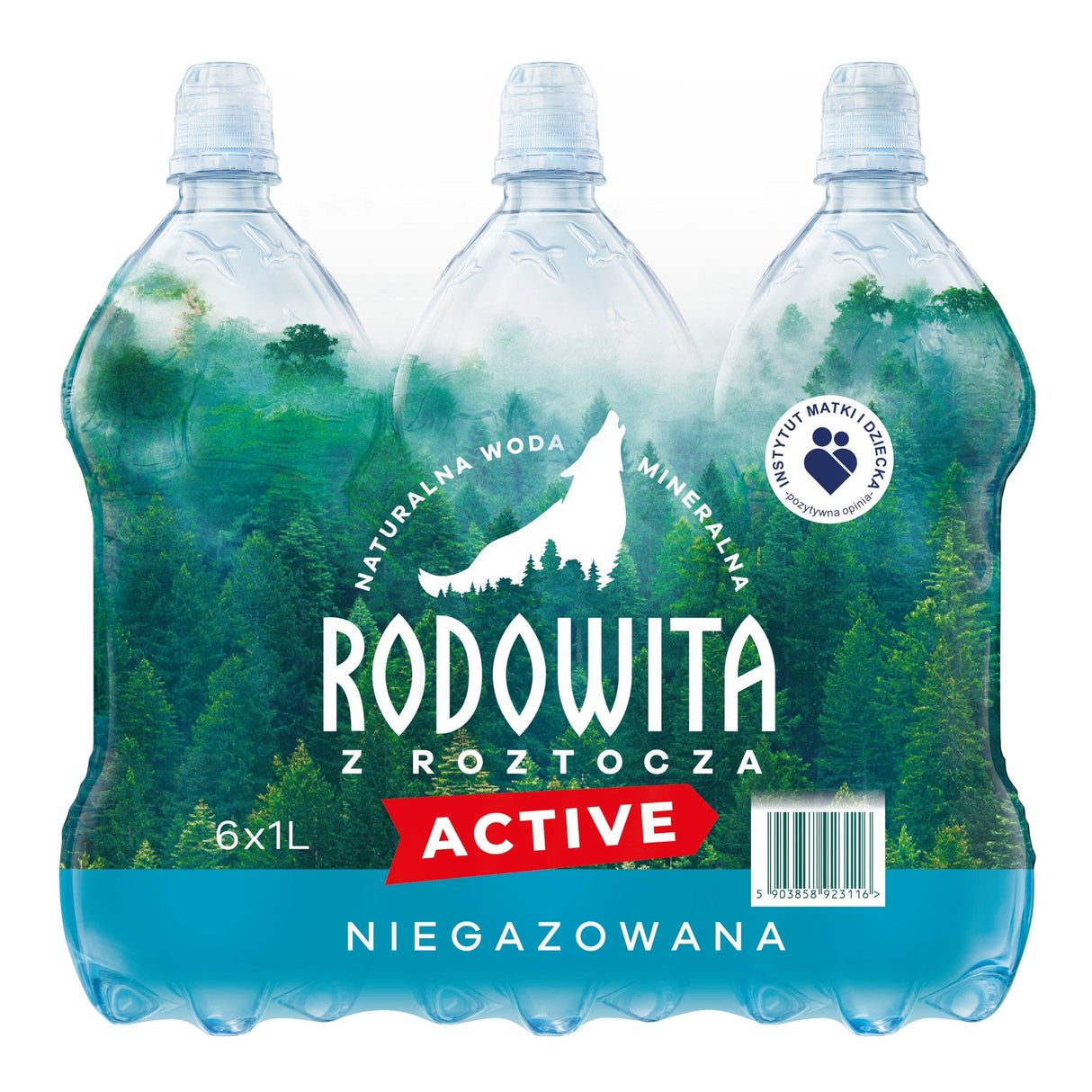 Produkt RODOWITA Woda Woda mineralna RODOWITA z Roztocza niegazowana Active Paleta 684x 1l K_045224_684