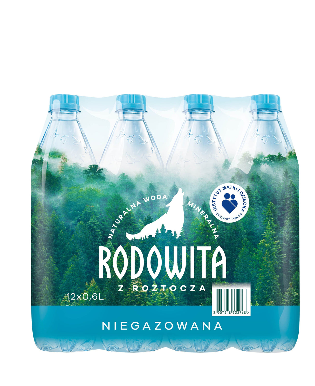 Produkt RODOWITA Woda Woda mineralna RODOWITA z Roztocza niegazowana Paleta 1296x 0,6 l K_038961_1296