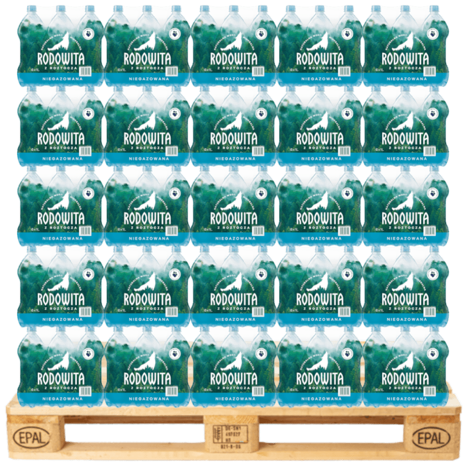 Produkt RODOWITA Woda Woda mineralna RODOWITA z Roztocza niegazowana Paleta 684x 1l K_039302_684