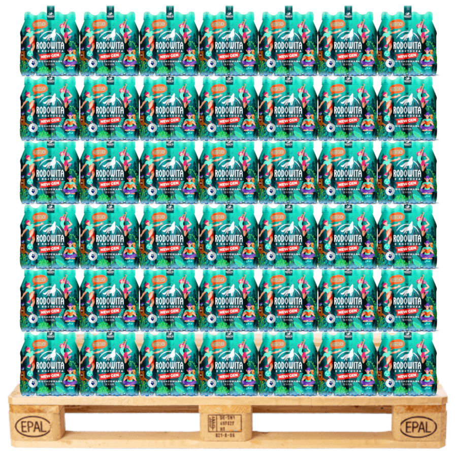 Produkt RODOWITA Woda Woda mineralna RODOWITA z Roztocza niegazowana Sport Paleta 1296x 0,6 l K_039778_1296
