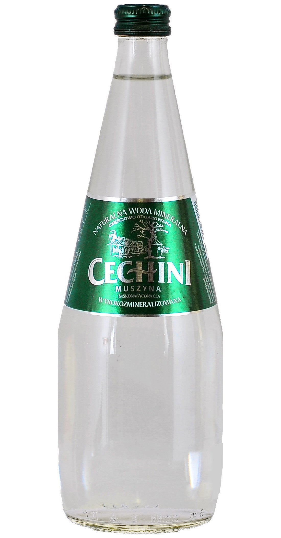 Produkt CECHINI MUSZYNA Woda wysokomineralizowana 6x Woda niskonasycona CECHINI MUSZYNA wysokozmineralizowana - szklana 0,33l K_004792_6