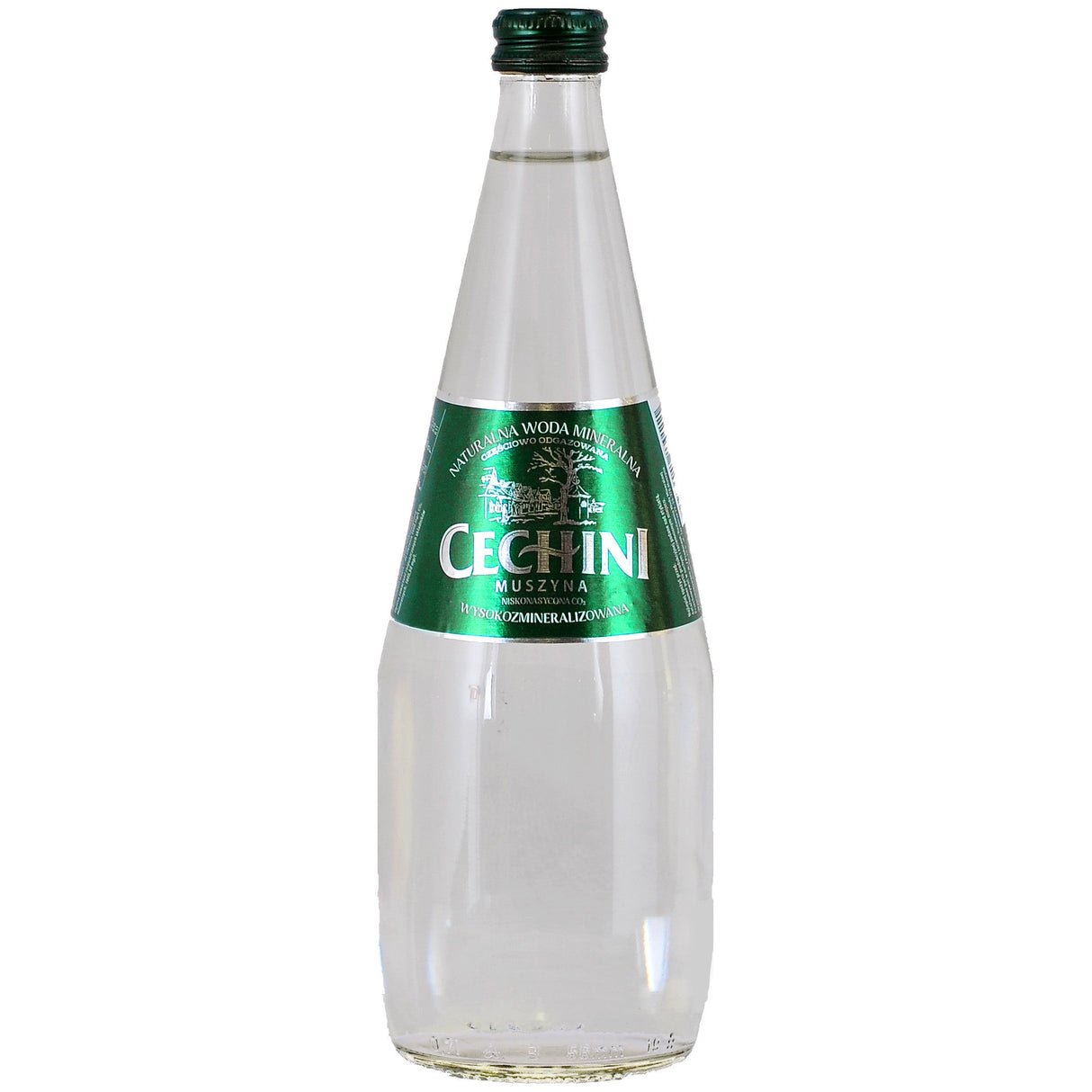 Produkt CECHINI MUSZYNA Woda wysokomineralizowana 6x Woda niskonasycona CECHINI MUSZYNA wysokozmineralizowana - szklana 0,33l K_004792_6