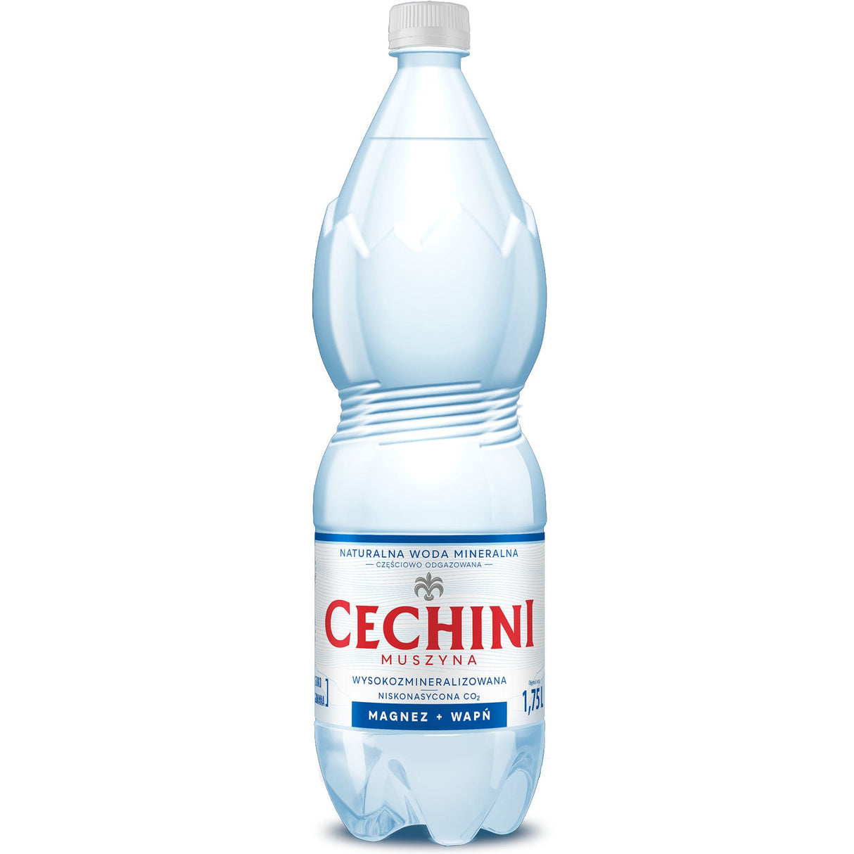 Produkt CECHINI MUSZYNA Woda wysokomineralizowana Woda niskonasycona CECHINI MUSZYNA wysokozmineralizowana 1,75l 004804