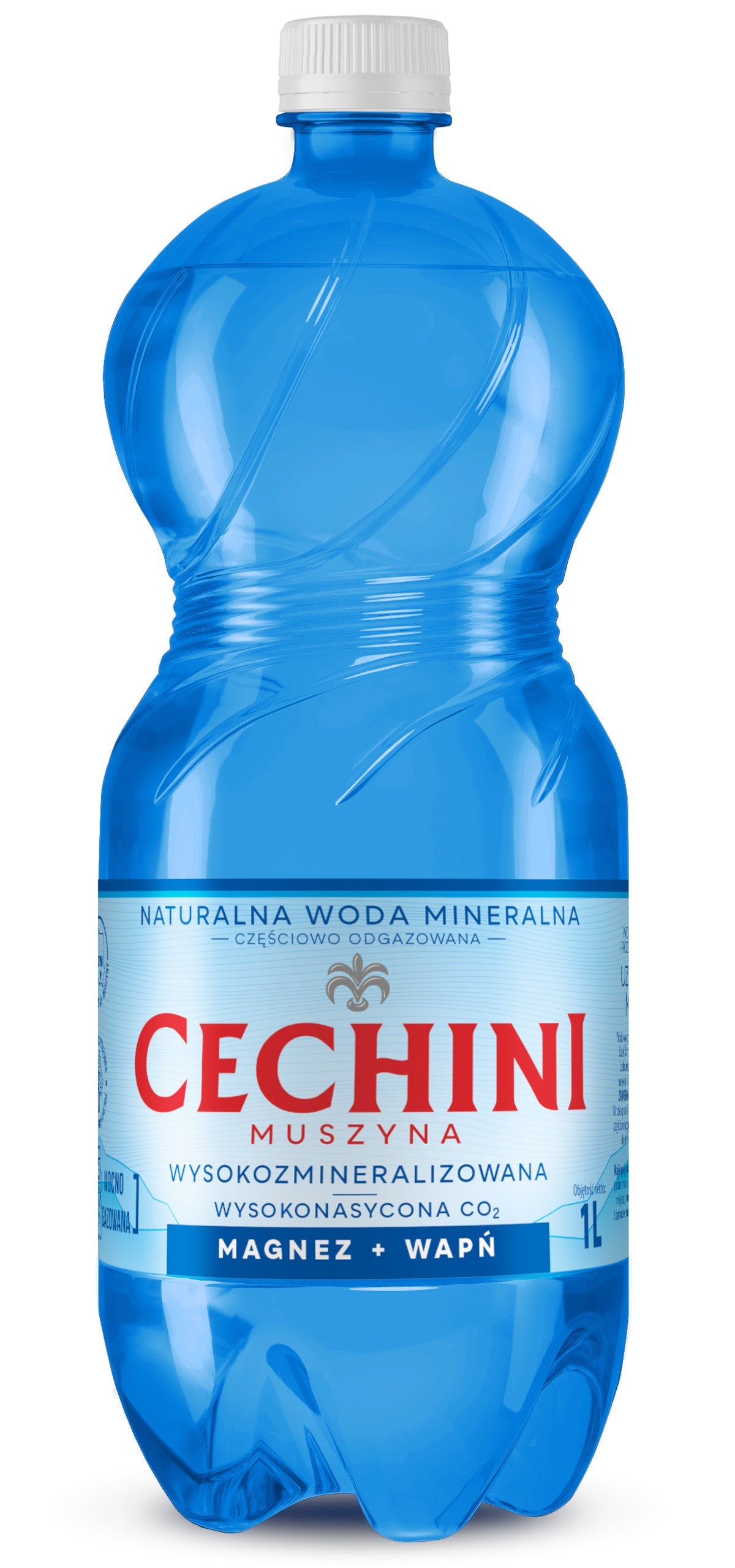 Produkt CECHINI MUSZYNA Woda wysokomineralizowana Woda wysokonasycona CECHINI MUSZYNA wysokozmineralizowana 1l 004798