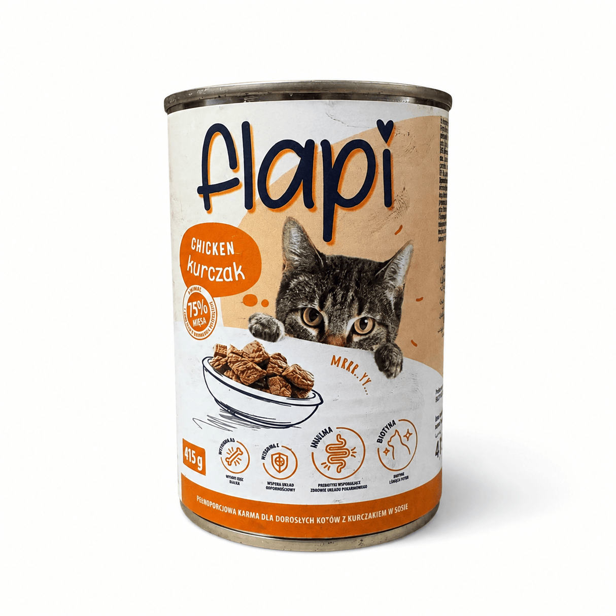 Produkt Flapi 10x Karma dla kota FLAPI Kawałki z kurczakiem w sosie 415g K_005441_10