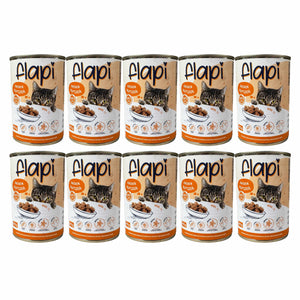 Produkt Flapi 10x Karma dla kota FLAPI Kawałki z kurczakiem w sosie 415g K_005441_10