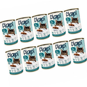 Produkt Flapi 10x Karma dla kota FLAPI Kawałki z rybą w sosie 415g K_005480_10