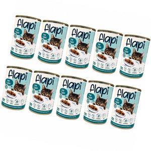 Produkt Flapi 10x Karma dla kota FLAPI Kawałki z rybą w sosie 415g K_005480_10