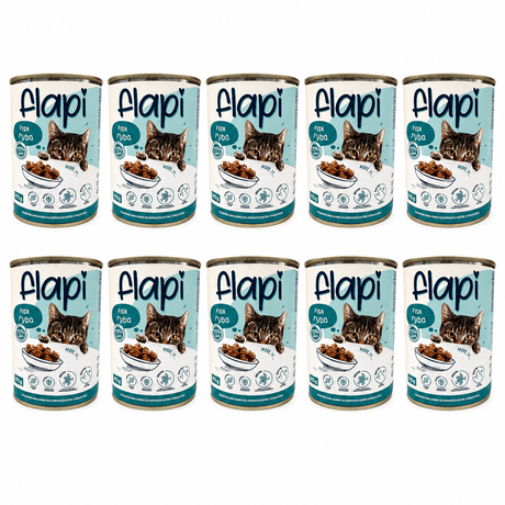 Produkt Flapi 10x Karma dla kota FLAPI Kawałki z rybą w sosie 415g K_005480_10