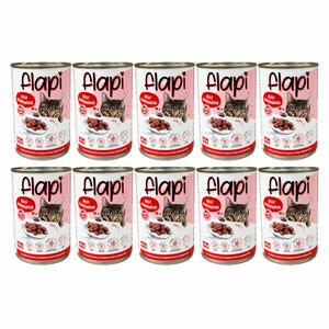 Produkt Flapi 10x Karma dla kota FLAPI Kawałki z wołowiną w sosie 415g K_005479_10