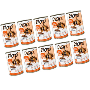 Produkt Flapi 10x Karma dla psa FLAPI Kawałki z kurczakiem w sosie 415g K_005481_10