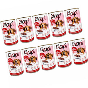Produkt Flapi 10x Karma dla psa FLAPI Kawałki z wołowiną w sosie 415g K_005484_10
