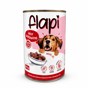 Produkt Flapi 10x Karma dla psa FLAPI Kawałki z wołowiną w sosie 415g K_005484_10