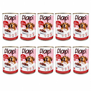 Produkt Flapi 10x Karma dla psa FLAPI Kawałki z wołowiną w sosie 415g K_005484_10