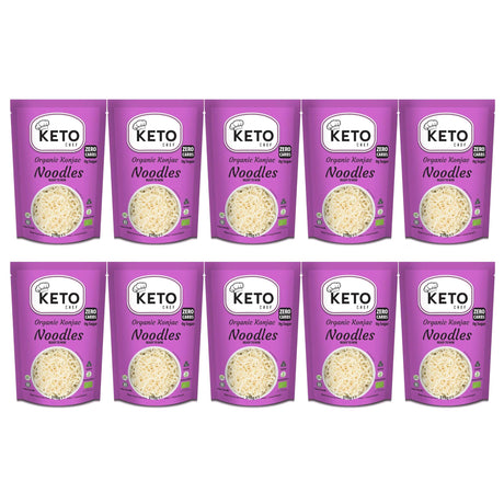 Produkt KETO CHEF (makarony konjac) 10x MAKARON KETO (KONJAC TYPU NOODLE GOTOWY NA WOKA) BEZGLUTENOWY BIO 270 g - KETO CHEF K_049519_10