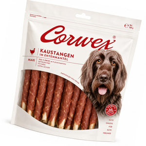 CORWEX Premium Pałeczki Owinięte Kaczką Gryzak dla Psa 500g