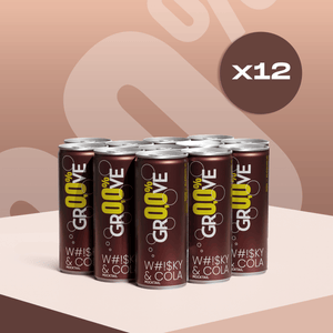 Produkt GROOVE 12x Napój bezalkoholowy GROOVE Whisky Cola Mocktail koktajl drink 250ml K_003502_12