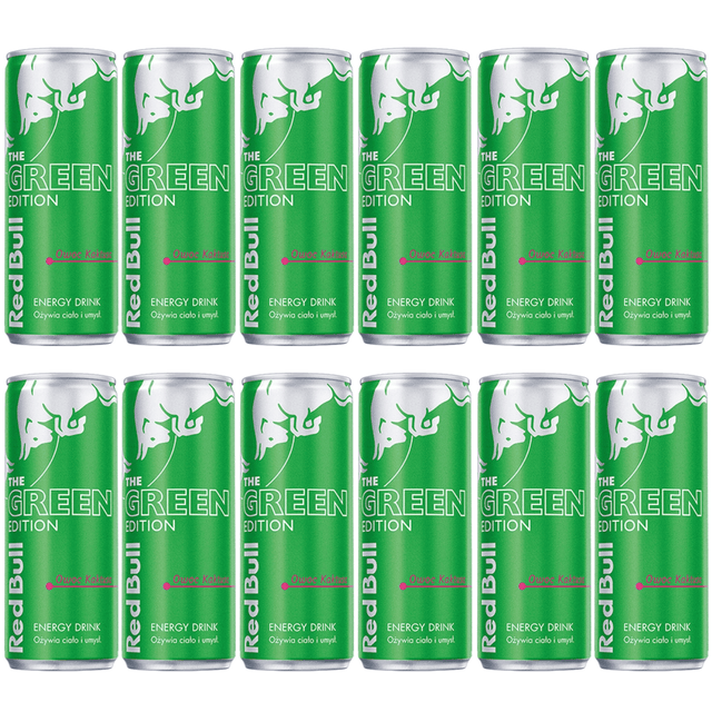 Produkt RED BULL 12x Napój energetyczny RED BULL Green Edition Kaktus Puszka 250ml K_038672_12