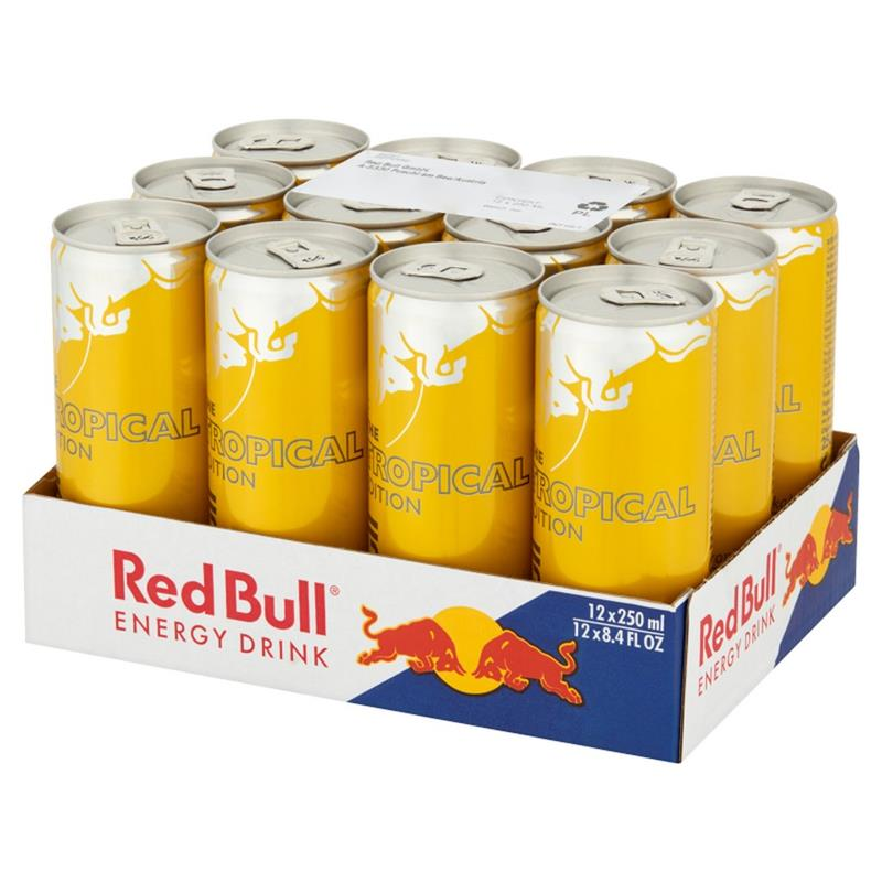 Produkt RED BULL 12x Napój energetyczny RED BULL Tropical Edition Puszka 250ml K_032665_12