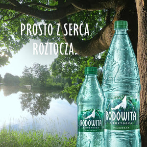 Produkt RODOWITA 12x Woda mineralna RODOWITA z Roztocza delikatnie gazowana 1 l kaucja K_005341_12