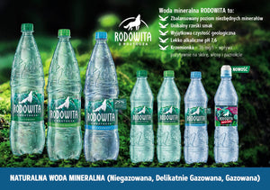 Produkt RODOWITA 12x Woda mineralna RODOWITA z Roztocza delikatnie gazowana 1 l kaucja K_005341_12