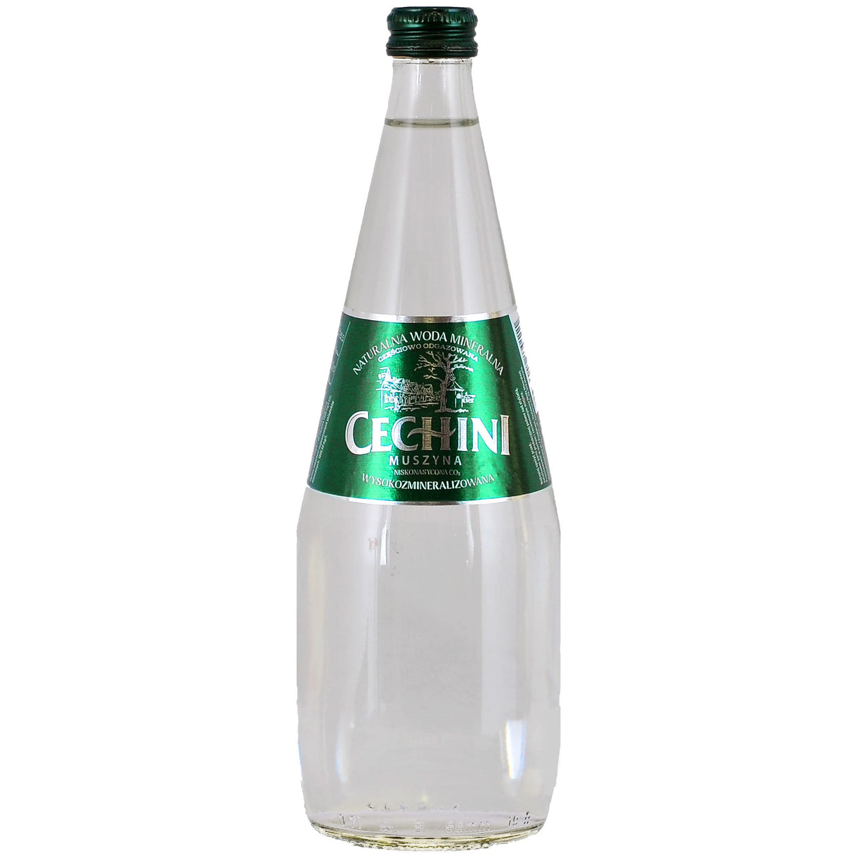 Produkt CECHINI MUSZYNA 12x Woda niskonasycona CECHINI MUSZYNA wysokozmineralizowana - szklana 0,33l K_004792_12