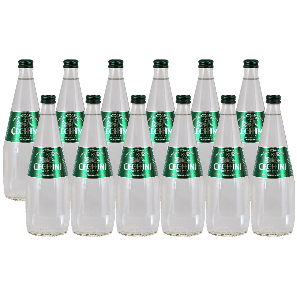 Produkt CECHINI MUSZYNA 12x Woda niskonasycona CECHINI MUSZYNA wysokozmineralizowana - szklana 0,33l K_004792_12