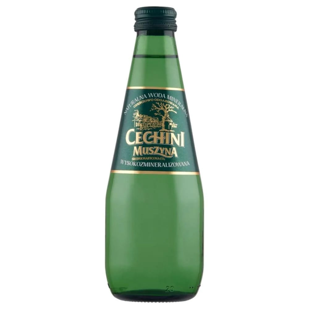 Produkt CECHINI MUSZYNA 12x Woda średnionasycona CECHINI MUSZYNA wysokozmineralizowana - szklana 0,33l K_004790_12
