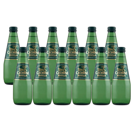 Produkt CECHINI MUSZYNA 12x Woda średnionasycona CECHINI MUSZYNA wysokozmineralizowana - szklana 0,33l K_004790_12