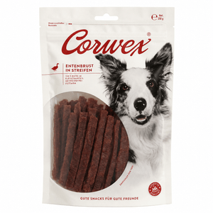 CORWEX Premium Paski z Piersi Kaczki Przysmak dla Psa 250g