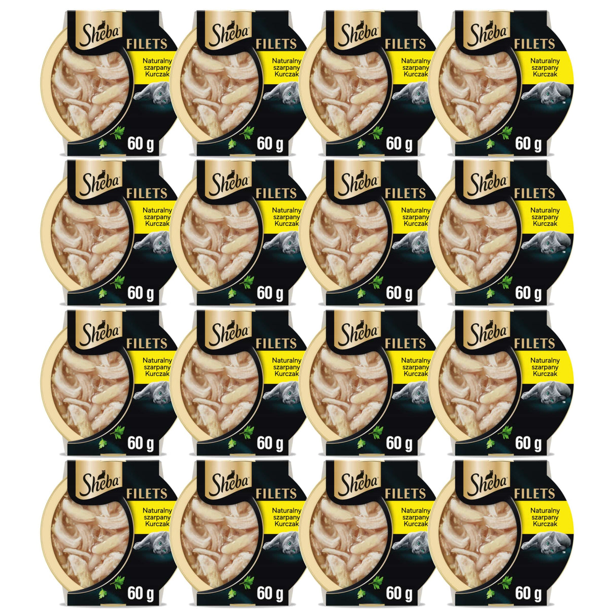 Produkt SHEBA 16x Mokra karma dla kota SHEBA Fileciki z kurczakiem w sosie 60g K_005604_16