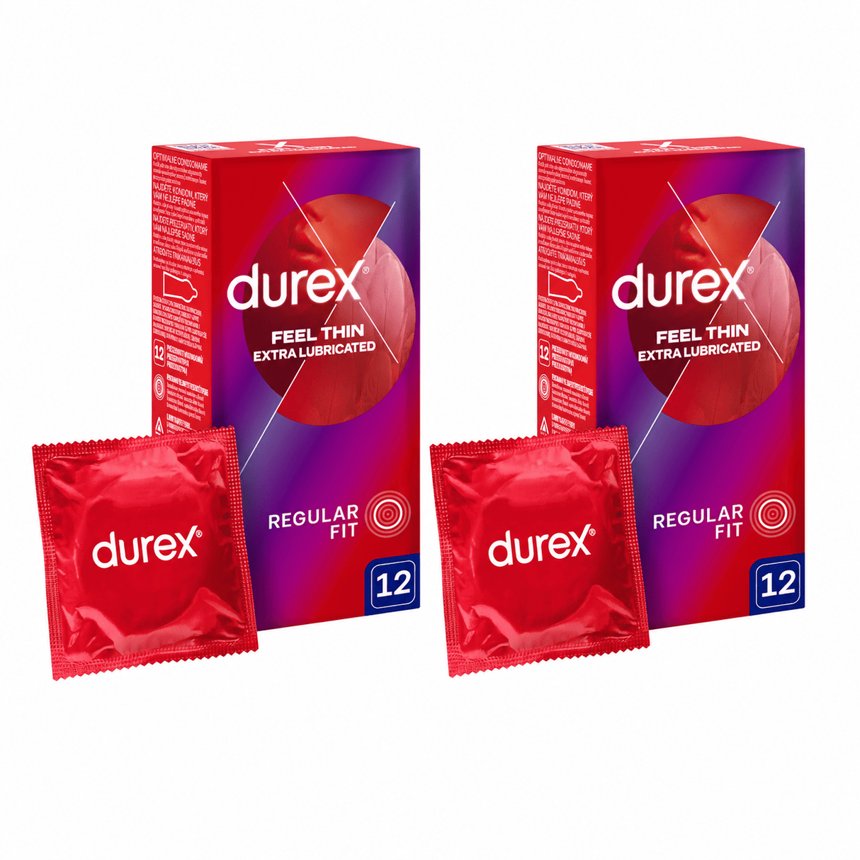 Produkt DUREX 2 x Prezerwatywy DUREX Feel Thin Extra Lubricated 12szt K_005310_2
