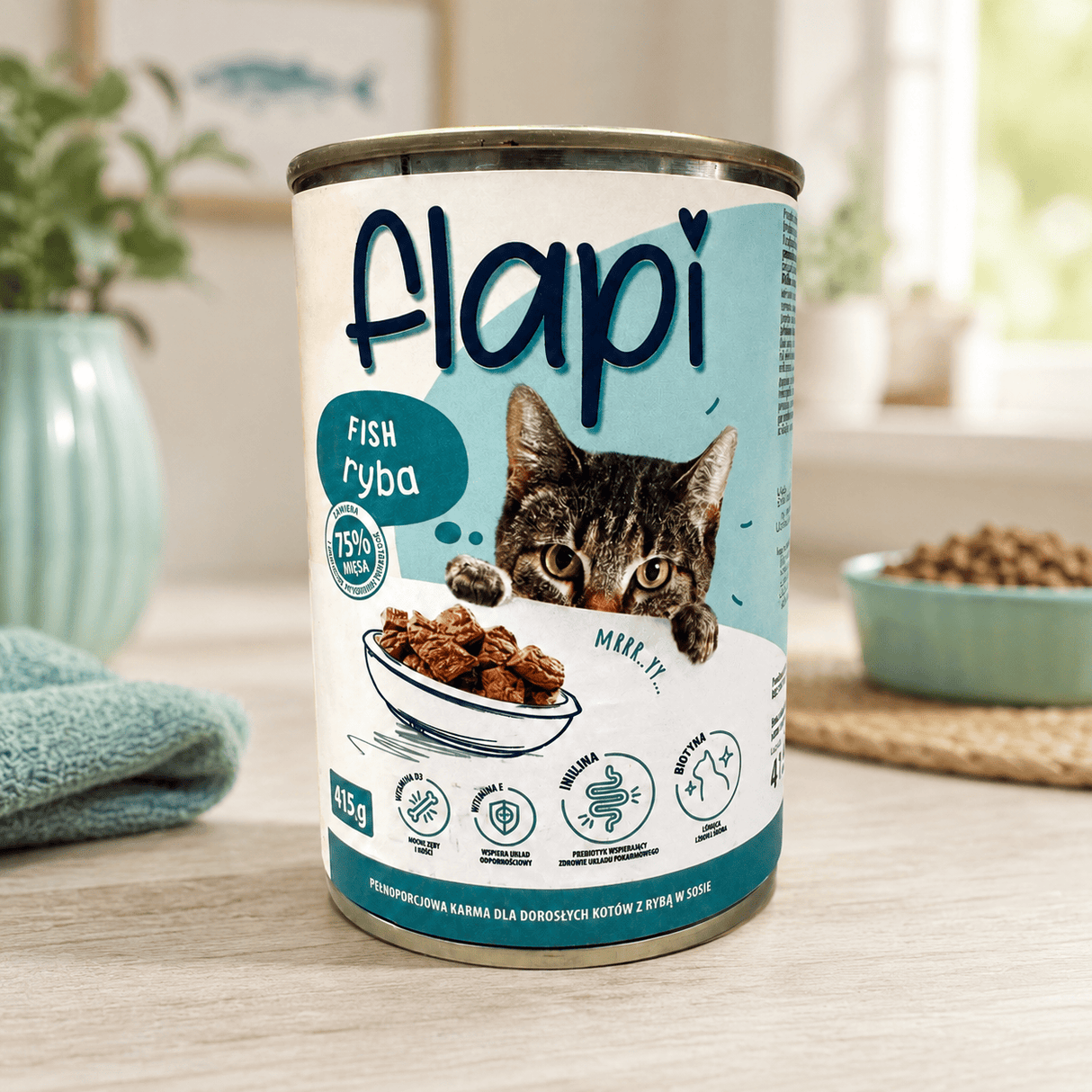 Produkt Flapi 20x Karma dla kota FLAPI Kawałki z rybą w sosie 415g K_005480_20