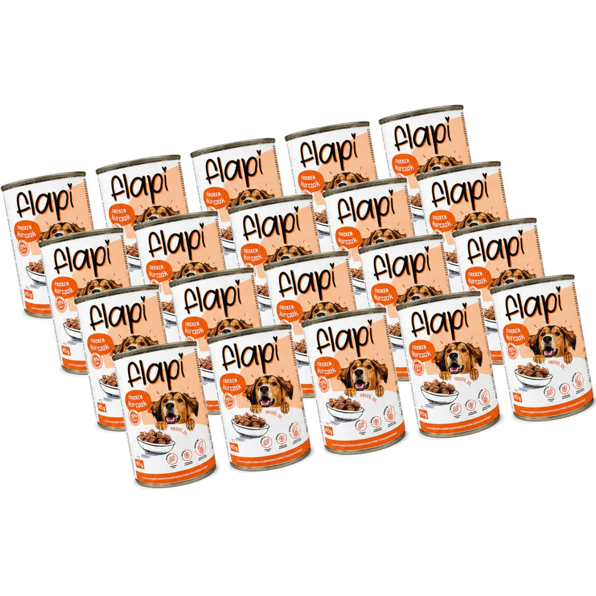 Produkt Flapi 20x Karma dla psa FLAPI Kawałki z kurczakiem w sosie 415g K_005481_20