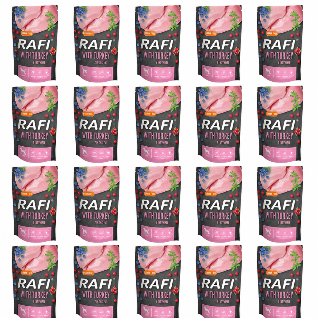 Produkt RAFI 20x Karma dla psa RAFI Z indykiem, borówką i żurawiną 500g K_006310_20