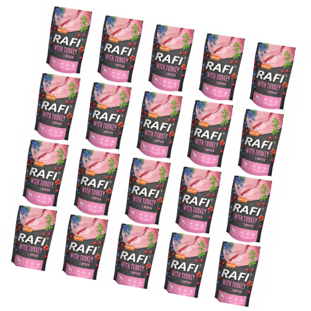 Produkt RAFI 20x Karma dla psa RAFI Z indykiem, borówką i żurawiną 500g K_006310_20