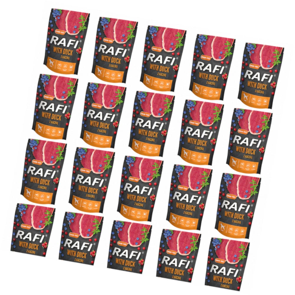 Produkt RAFI 20x Karma mokra dla psa RAFI Z kaczką, borówką i żurawiną 500 g K_006309_20