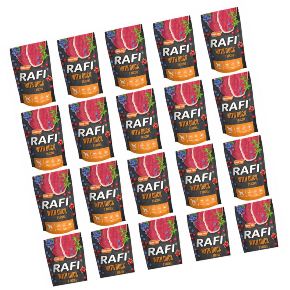 Produkt RAFI 20x Karma mokra dla psa RAFI Z kaczką, borówką i żurawiną 500 g K_006309_20
