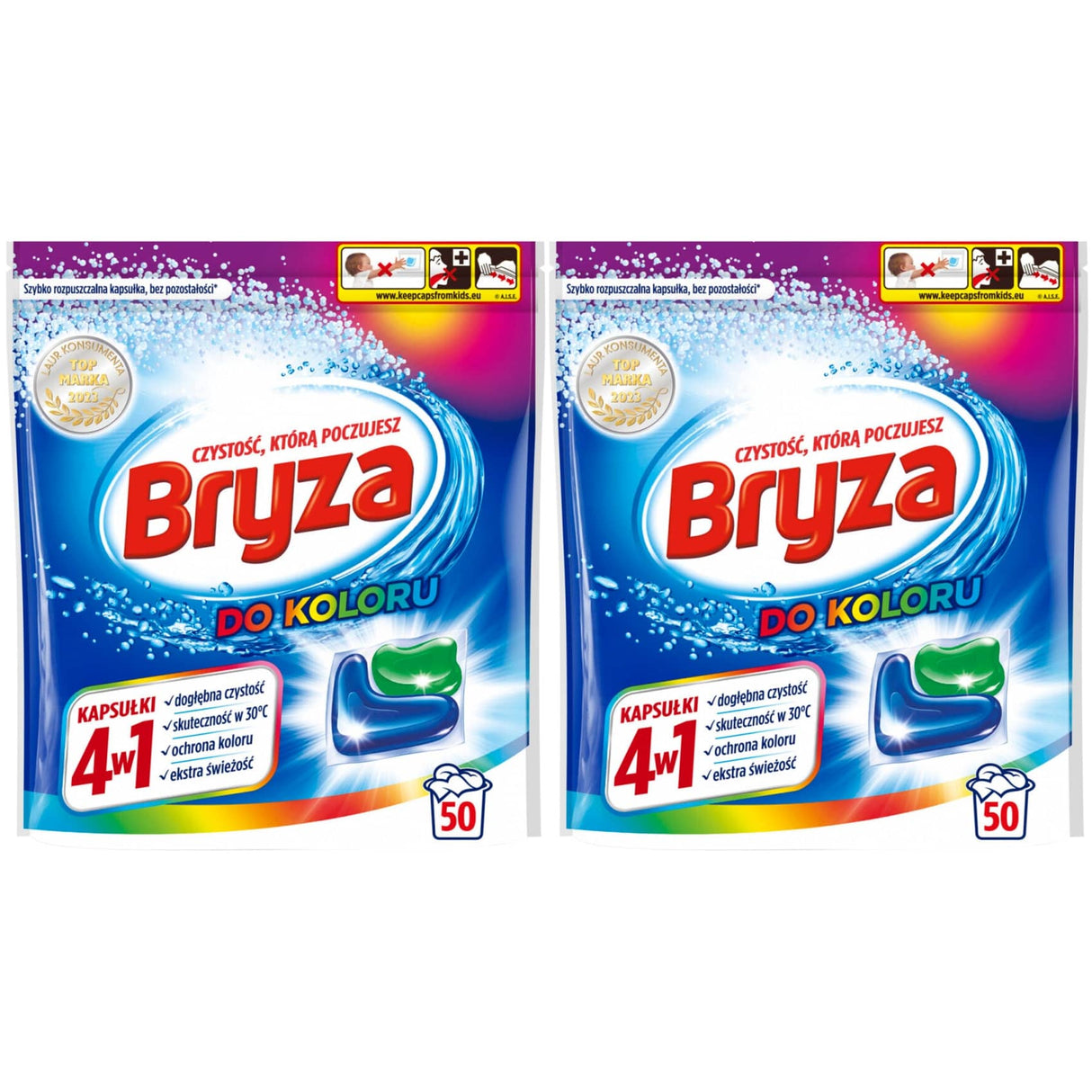 Produkt BRYZA 2x Kapsułki do prania BRYZA Spring Freshness Color 4w1 do koloru 50szt K_002693_2