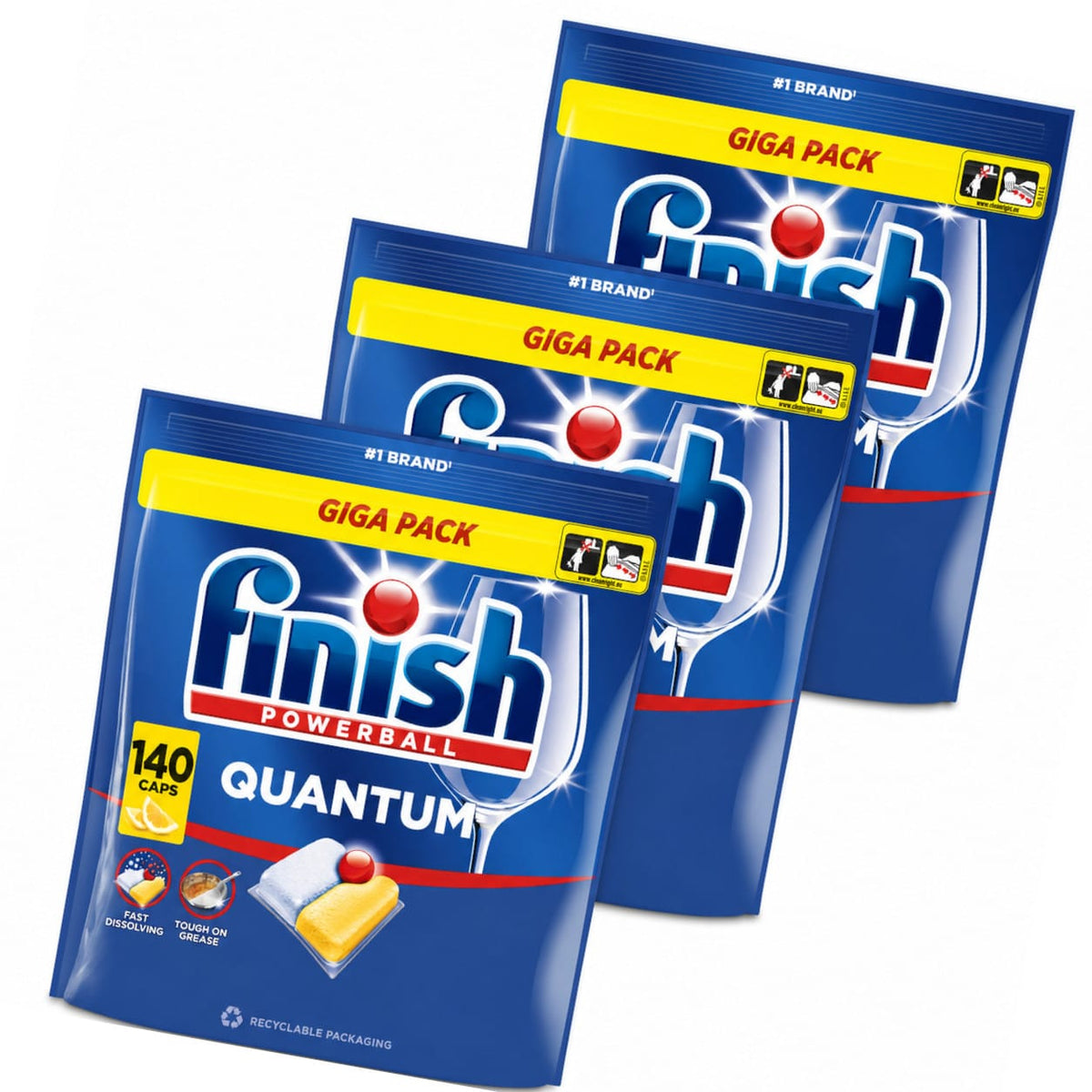 Produkt FINISH 3x Kapsułki do zmywarki FINISH Tabs Quantum Lemon 140szt K_006049_3