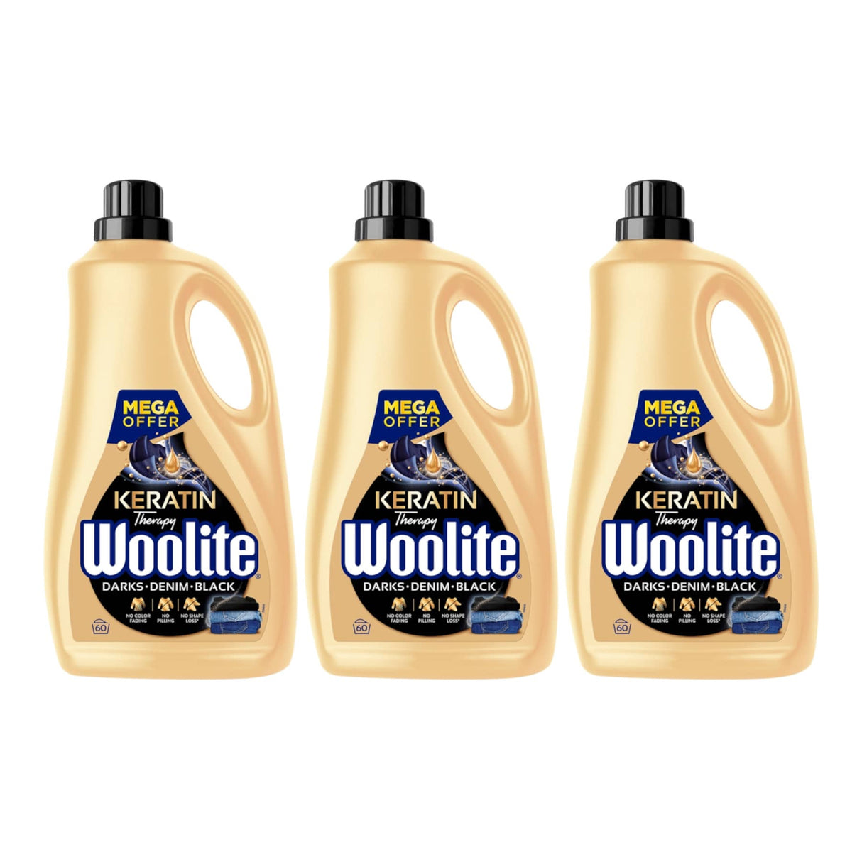 Produkt WOOLITE 3x Płyn do prania WOOLITE Keratin Therapy Black 60 prań 3,6 l K_024441_3