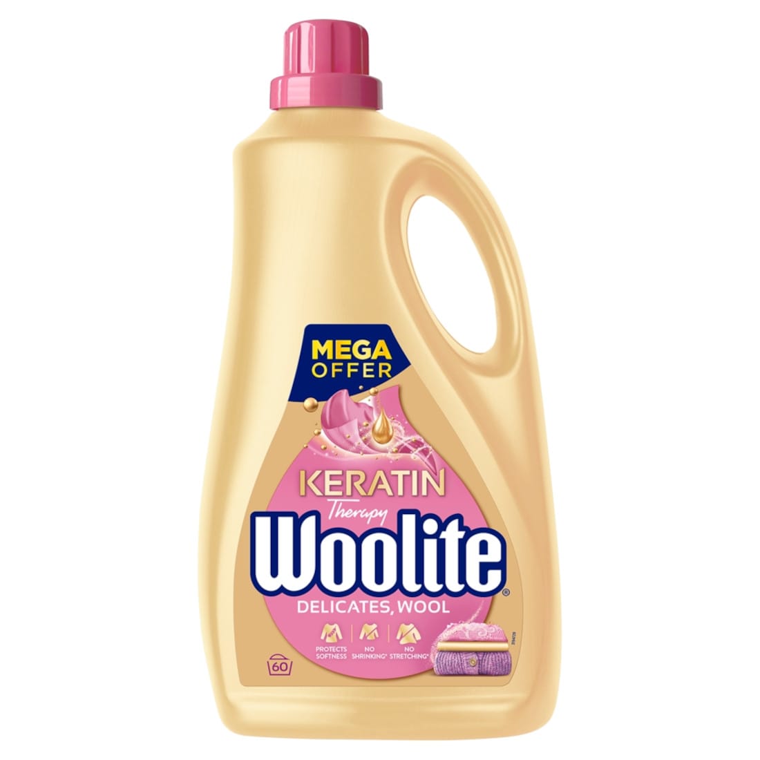 Produkt WOOLITE 3x Płyn do prania WOOLITE Keratin Therapy Delikatne tkaniny i wełna 60 prań 3,6 l K_038844_3