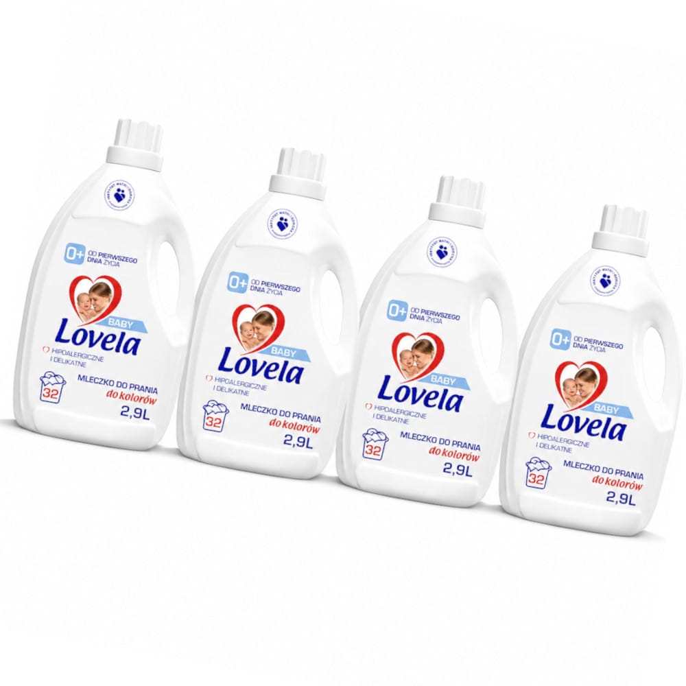 Produkt LOVELA 4x Płyn do prania kolorów LOVELA Baby Mleczko dla dzieci 32 prania 2,9l K_003218_4