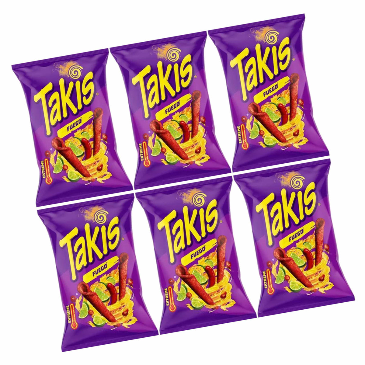 Produkt TAKIS 6x Chipsy kukurydziane TAKIS Fuego o smaku papryki chili i limonki 100 g K_003696_6